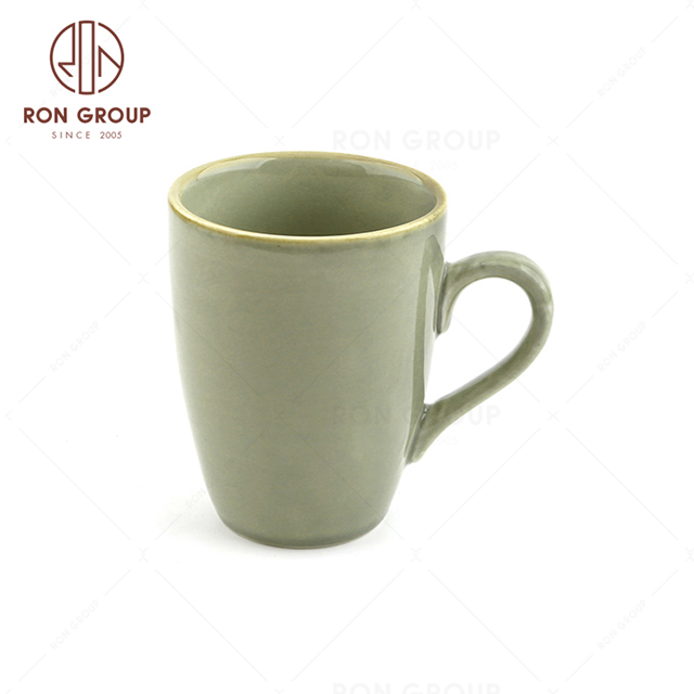 RonGroup New Color Morandi Chip Proof Porcelain  Collection - Ceramic Drinkware Coffee Mug 