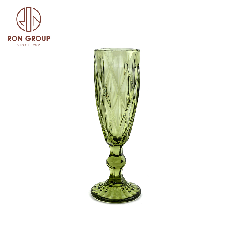 Wholesale green wine glass cup set for wedding rental