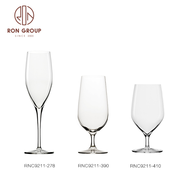 Handmade fancy goblet glass stem wine glasses for wedding giftware