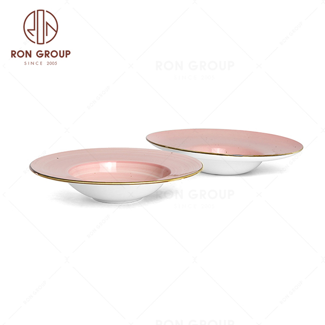 RonGroup New Color Chip Proof  Collection Shell Pink - Hat Shape Plate 