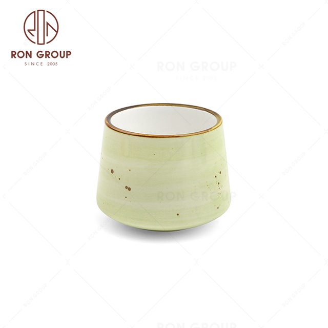 RonGroup New Color Apple Green Chip Proof Porcelain  Collection - Ceramic Drinkware Tea cup 