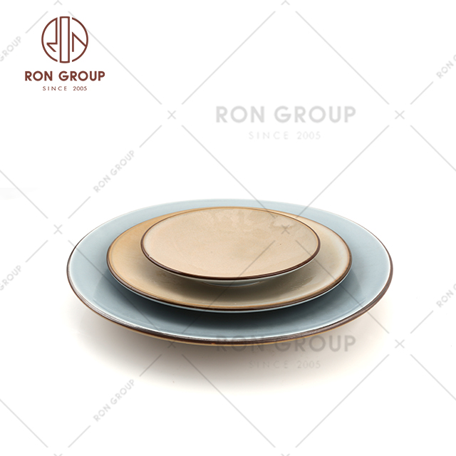 Chaozhou factory porcelina dishes restaurant plate cheap bulk custom logo plate 