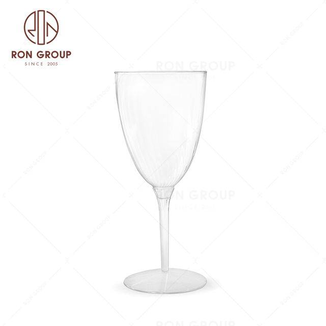 RND22-28 240ML wholesale Disposable Red Wine Glass Plastic Glasses Cocktail Goblet Wedding Party one-pieces Bar Drink Clear Cup 