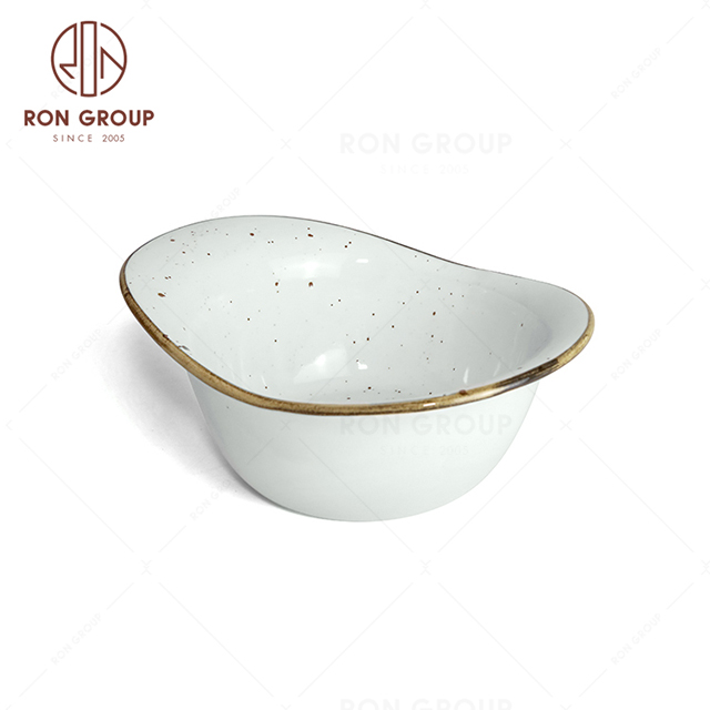 ​RonGroup New Color Chip Proof  Collection Misty White Bule - Snack Bowl