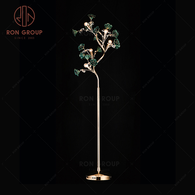 RonGroup Luxury Modern Wedding Decorative Light  Collection - Green Crystal Floor Light 7121 - 5F