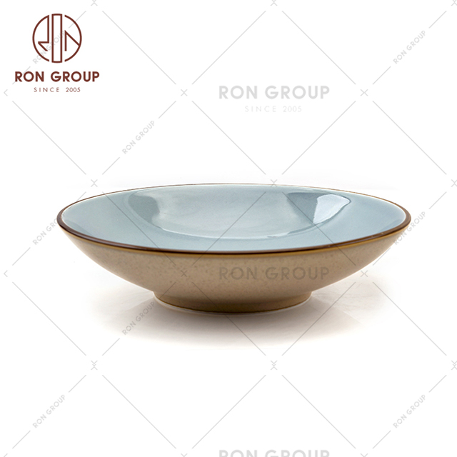 Wholesale Nordic Design Restaurant Wedding Ceramic Round Meal Bowl