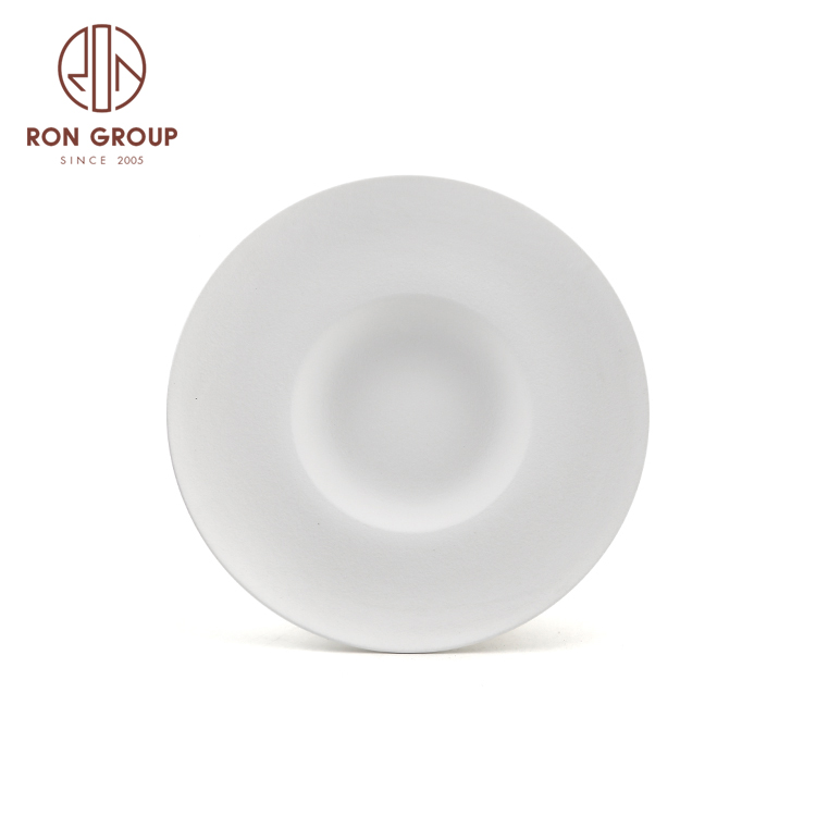 Hot Sale Plated Ceramic Plates Dinnerware White Porcelain Plate For Wedding