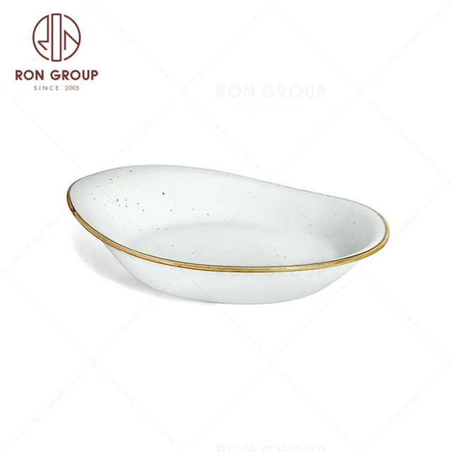 RonGroup New Color Chip Proof  Collection Misty White Bule -  Soup Plate 