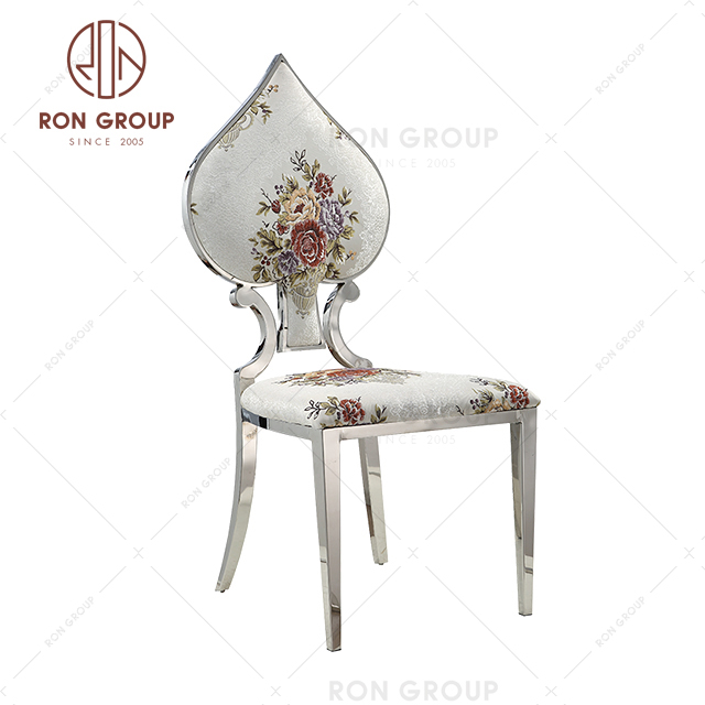 top quality stainless steel wedding furniture throne decoration chair 