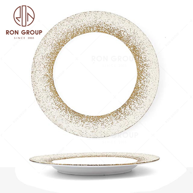 RNPCM023D 10.75inch Noble elegant restaurant wedding utensils cafe bar decorate ceramic dinner main Plate