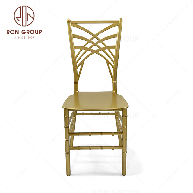 RNFH4-06 One-piece style Chameleon wines elements design Gold-painted restaurant furniture banquet party wedding PP chair