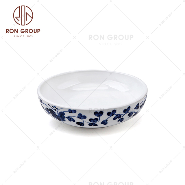 Multiple colors restaurant household wedding cheap Japanese style porcelain dishes ceramic noodle soup bowl