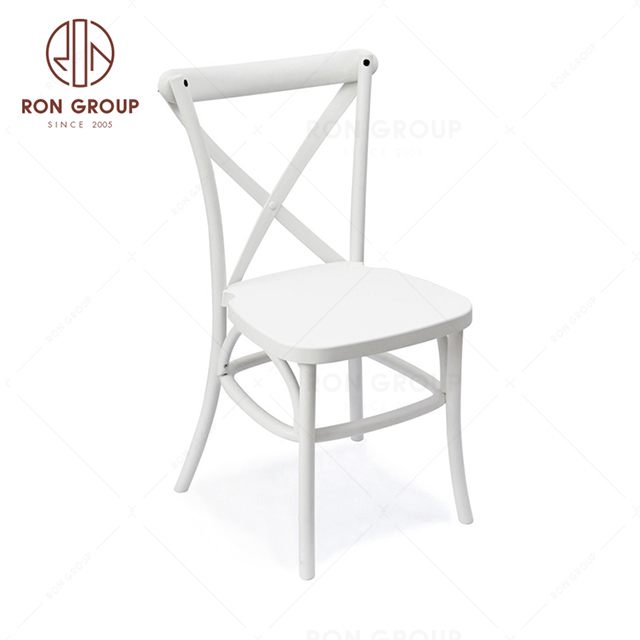 Resin wedding chairs stackable cross back dining chairs modern pp plastic chair