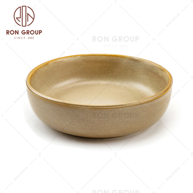 Custom logo porcelain dishes luxury tableware ceramic round bowl rice soup bowl