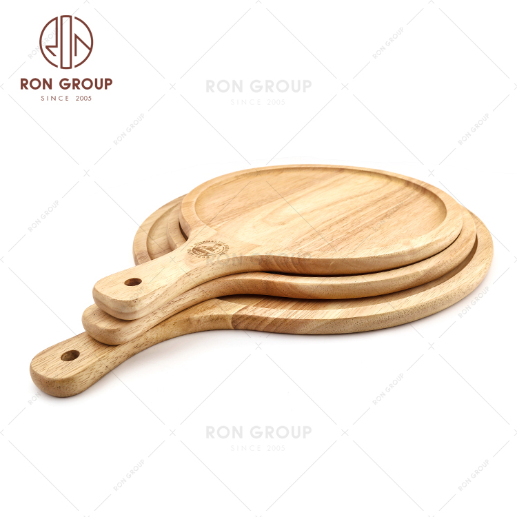 Wholesale Customized High Quality Oak Wood Wood Natural Color Pizza Tray 