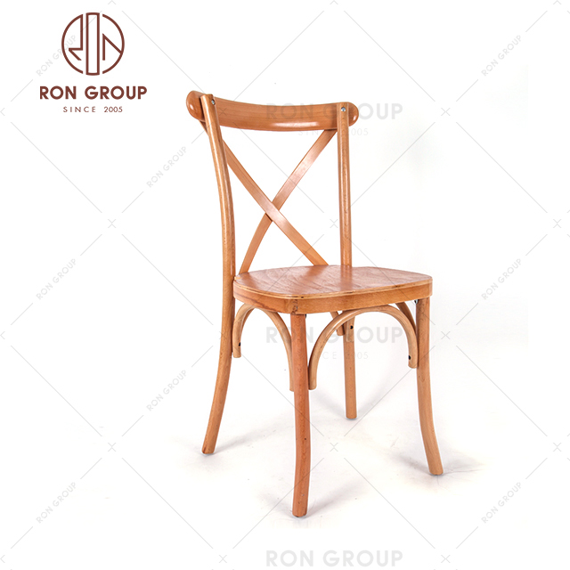 Wood Cross Back Chair Wedding Event Banquet Chairs 