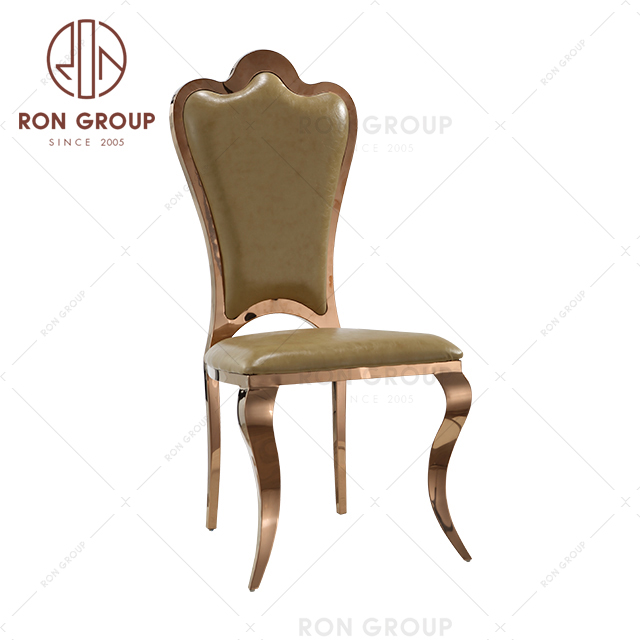 Cheap banquet wedding furniture hotel decoration metal dining hall chair