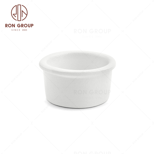 RNPCE010-Wholesale Frosted White Style Restaurant Hotel Bar Cafe Wedding Paste Bowl