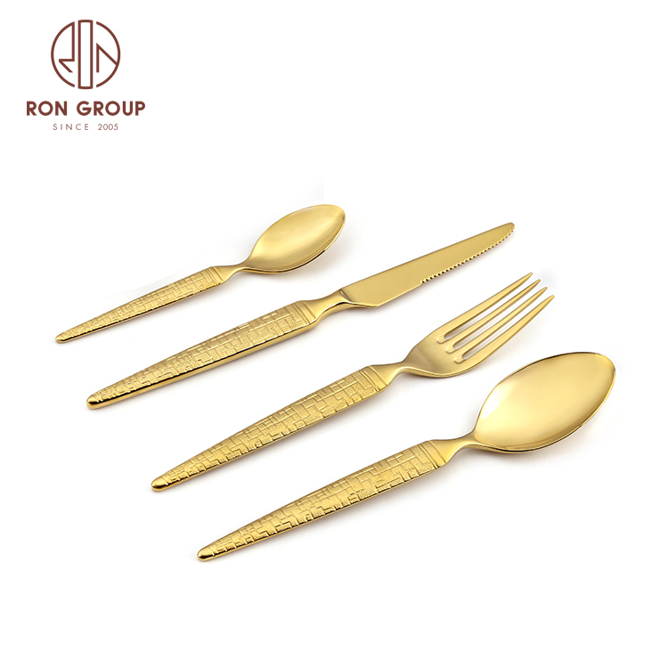 High-end club wedding gold bulk vintage unique cutlery set