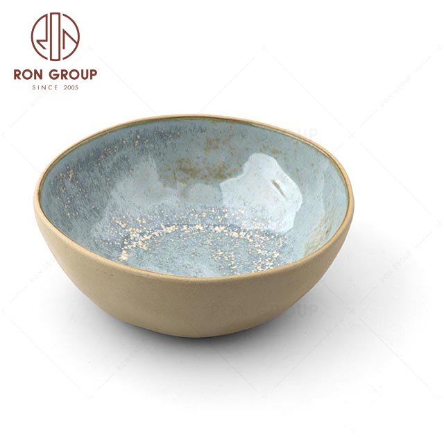 RNPCT1902-5S Luxury lifestyle tableware 7.25" Shaped Soup Bowl Terracotta dinnerware for restaurant