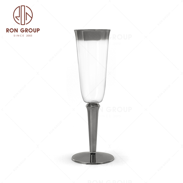 RND22-18 Disposable Red Wine Glass Plastic Glasses Cocktail Goblet Wedding Party Supplies Bar Drink Clear Cup 
