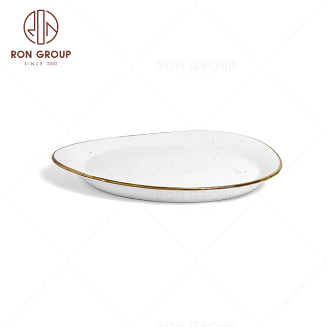RonGroup New Color Chip Proof  Collection Cream White  - Round Soup Plate 